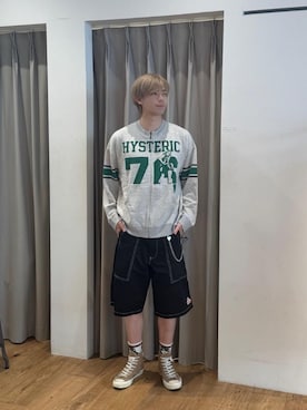 「HYSTERIC GLAMOUR」｜「アイテム（その他アウター）」を使った、よしきさん（メンズ・181cm）の夏コーディネート