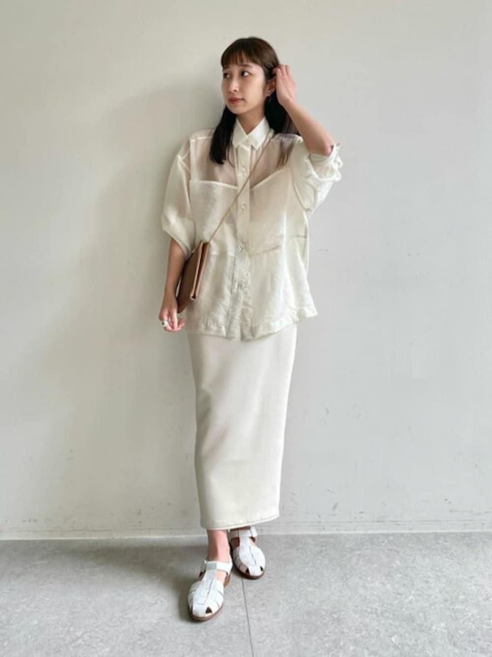 週末お値下げ！新品タグ付きTHE PAUSE シアーシャツ セール】【THE PAUSE】シアーシャツ（シャツ/ブラウス）｜Whim