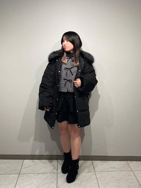 「MAJESTIC LEGON（マジェスティックレゴン）のアイテム（その他アウター）」を使った、himemjさん（レディース・148cm）の冬コーディネート