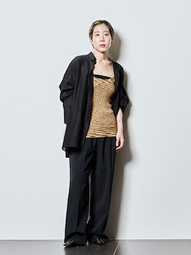 「アイテム（タンクトップ）」を使った、KAJImiさん（レディース・160cm）の夏コーディネート