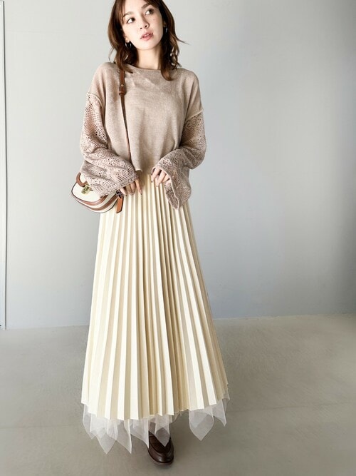 セール】【mily bilet】ふんわり大人フェミニン。パール使い