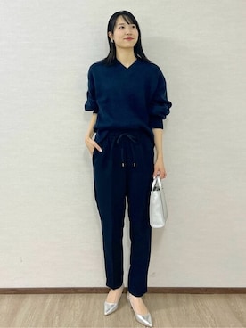 「オペークドットクリップ」｜OPAQUE.CLIPスタッフさん（レディース・174cm）の冬コーディネート