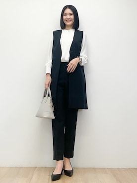 「オペークドットクリップ」｜OPAQUE.CLIPスタッフさん（レディース・170cm）の冬コーディネート