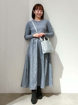 「オペークドットクリップ」｜「アイテム（ブーツ）」を使った、OPAQUE.CLIPスタッフさん（レディース・157cm）の冬コーディネート