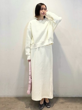 「オペークドットクリップ」｜OPAQUE.CLIPスタッフさん（レディース・161cm）の冬コーディネート