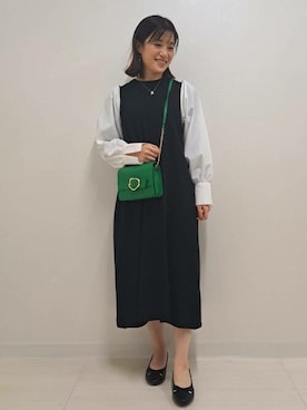 「オペークドットクリップ」｜OPAQUE.CLIPスタッフさん（レディース・155cm）の冬コーディネート