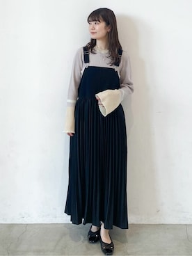 「オペークドットクリップ」｜OPAQUE.CLIPスタッフさん（レディース・156cm）の春コーディネート