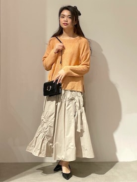 「オペークドットクリップ」｜OPAQUE.CLIPスタッフさん（レディース・162cm）の春コーディネート