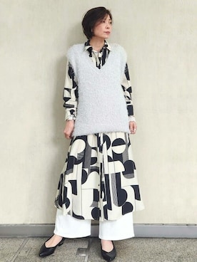 「OPAQUE.CLIP（オペークドットクリップ）のアイテム（デニムパンツ）」を使った、OPAQUE.CLIPスタッフさん（レディース・161cm）の春コーディネート