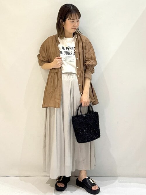 セール】シアーヴィンテージイージーフレアスカート【洗濯機洗い可