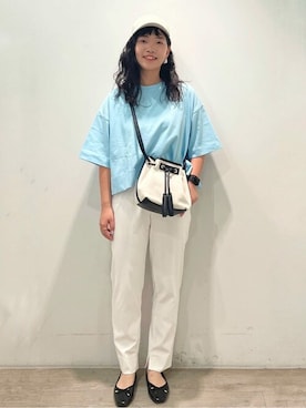 「OPAQUE.CLIP」｜OPAQUE.CLIPスタッフさん（レディース・157cm）の夏コーディネート