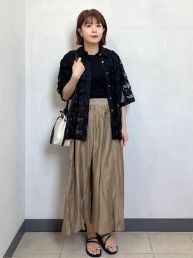 「OPAQUE.CLIP」｜OPAQUE.CLIPスタッフさん（レディース・164cm）の夏コーディネート