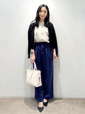「アイテム（カーディガン/ボレロ）」を使った、OPAQUE.CLIPスタッフさん（レディース・156cm）の夏コーディネート