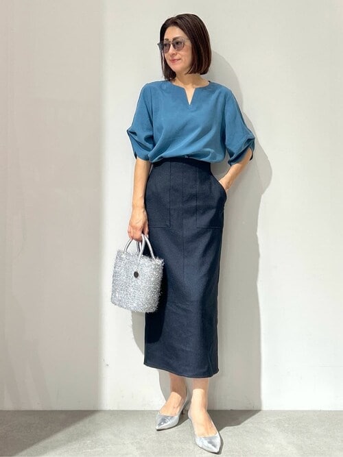 美品★セオリー 大人可愛いリネンスカート♪ 3サイズ展開あり・大人ガーリー】リネンティアードスカート | La