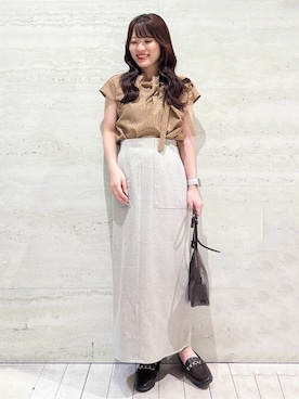 OPAQUE.CLIPスタッフさん（レディース・153cm）の夏コーディネート