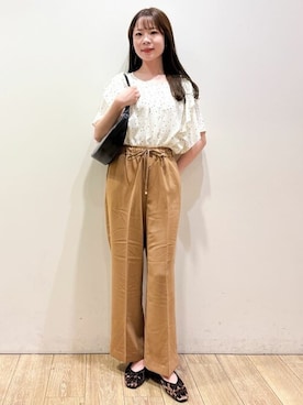 「アイテム（その他シューズ）」を使った、OPAQUE.CLIPスタッフさん（レディース・157cm）の夏コーディネート