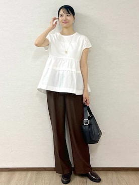 「オペークドットクリップ」｜OPAQUE.CLIPスタッフさん（レディース・174cm）の秋コーディネート