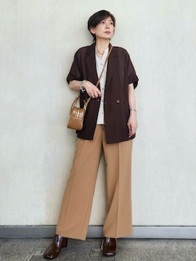 「オペークドットクリップ」｜OPAQUE.CLIPスタッフさん（レディース・161cm）の秋コーディネート