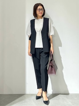 「オペークドットクリップ」｜OPAQUE.CLIPスタッフさん（レディース・161cm）の秋コーディネート