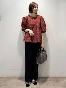 「オペークドットクリップ」｜OPAQUE.CLIPスタッフさん（レディース・161cm）の秋コーディネート