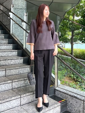 「オペークドットクリップ」｜OPAQUE.CLIPスタッフさん（レディース・160cm）の秋コーディネート