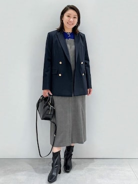 「オペークドットクリップ」｜OPAQUE.CLIPスタッフさん（レディース・159cm）の秋コーディネート