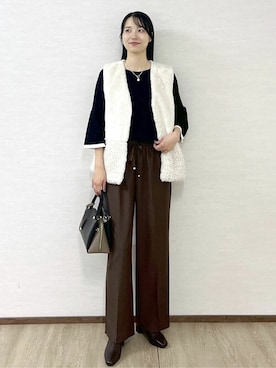 「オペークドットクリップ」｜OPAQUE.CLIPスタッフさん（レディース・174cm）の秋コーディネート