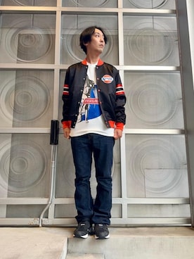 「ラフコーデ」｜「アイテム（スタジャン）」を使った、けんたさん（メンズ・174cm）の秋コーディネート