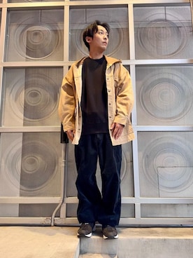 「アイテム（ブルゾン、ベージュ系）」を使った、けんたさん（メンズ・174cm）の秋コーディネート