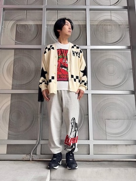 「HYSTERIC GLAMOUR（ヒステリックグラマー）のアイテム（スウェットパンツ）」を使った、けんたさん（メンズ・174cm）の冬コーディネート