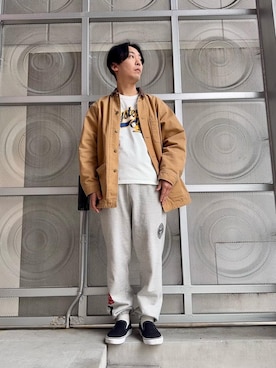 「HYSTERIC GLAMOUR（ヒステリックグラマー）のアイテム（スウェットパンツ）」を使った、けんたさん（メンズ・174cm）の冬コーディネート