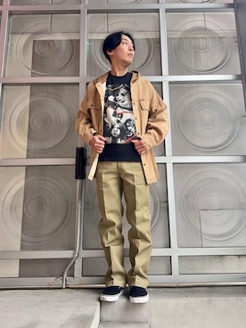 「HYSTERIC GLAMOUR（ヒステリックグラマー）のアイテム（チノパンツ）」を使った、けんたさん（メンズ・174cm）の冬コーディネート