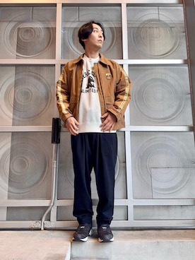 「HYSTERIC GLAMOUR（ヒステリックグラマー）のアイテム（ブルゾン）」を使った、けんたさん（メンズ・174cm）の春コーディネート