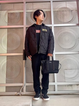 「HYSTERIC GLAMOUR（ヒステリックグラマー）のアイテム（ショルダーバッグ）」を使った、けんたさん（メンズ・174cm）の秋コーディネート