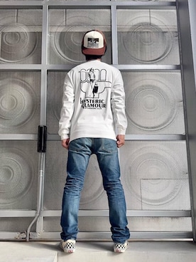 「HYSTERIC GLAMOUR（ヒステリックグラマー）のアイテム（デニムパンツ）」を使った、けんたさん（メンズ・174cm）の秋コーディネート