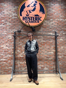 「HYSTERIC GLAMOUR（ヒステリックグラマー）のアイテム（MA-1）」を使った、HOSHIさん（メンズ・169cm）の秋コーディネート