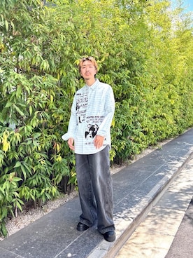 「アイテム（パンツ）」を使った、HOSHIさん（メンズ・169cm）の夏コーディネート