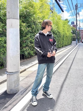 「アイテム（パンツ）」を使った、HOSHIさん（メンズ・169cm）の夏コーディネート