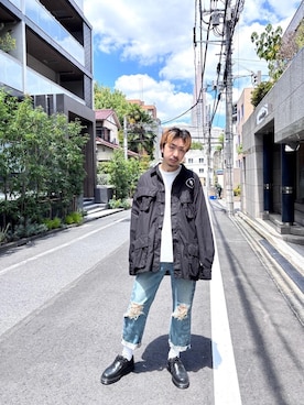 「アイテム（パンツ）」を使った、HOSHIさん（メンズ・169cm）の夏コーディネート