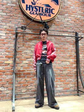 「アイテム（スタジャン）」を使った、HOSHIさん（メンズ・169cm）の秋コーディネート