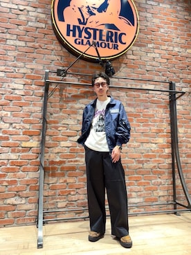 「アイテム（ミリタリージャケット）」を使った、HOSHIさん（メンズ・169cm）の秋コーディネート
