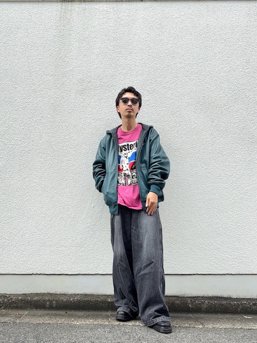 新品ヒステリックグラマーワイドレッグデニムパンツ 1タックワイドデニムパンツ|HYSTERIC GLAMOUR WOMEN | HYSTERIC