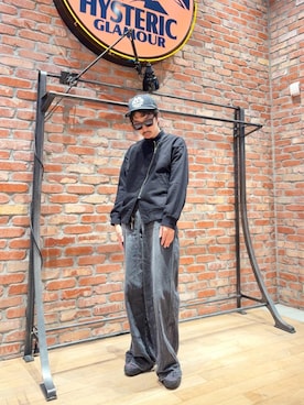 「アイテム（その他アウター、ブラック系）」を使った、HOSHIさん（メンズ・169cm）の秋コーディネート