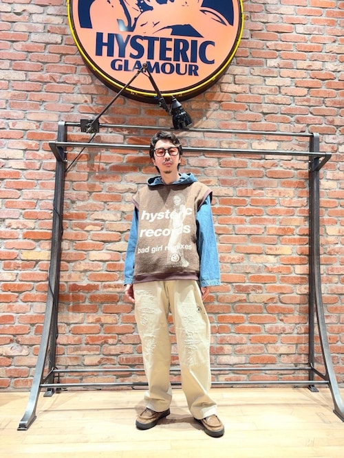 SPEAK NO EVIL刺繍 プルオーバーデニムシャツ（シャツ/ブラウス