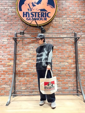 「HYSTERIC GLAMOUR（ヒステリックグラマー）のアイテム（ベスト）」を使った、HOSHIさん（メンズ・169cm）の秋コーディネート