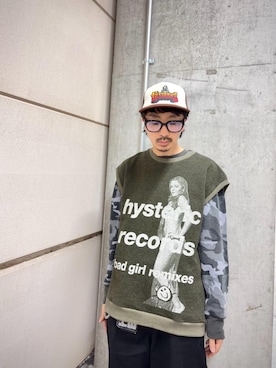 「HYSTERIC GLAMOUR（ヒステリックグラマー）のアイテム（ベスト）」を使った、HOSHIさん（メンズ・169cm）の秋コーディネート
