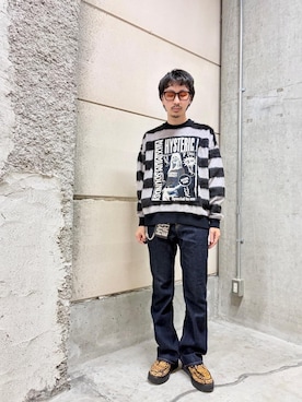 「HYSTERIC GLAMOUR（ヒステリックグラマー）のアイテム」を使った、HOSHIさん（メンズ・169cm）の秋コーディネート