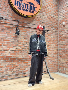 「アイテム（スタジャン）」を使った、HOSHIさん（メンズ・169cm）の秋コーディネート