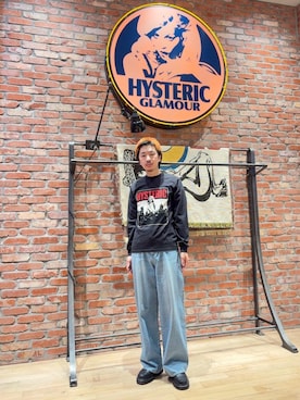 「アイテム（Tシャツ/カットソー、ブラック系）」を使った、HOSHIさん（メンズ・169cm）の冬コーディネート