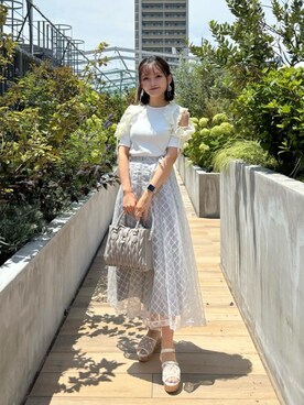 「ブルべ夏」｜AYAさん（レディース・160cm）の夏コーディネート